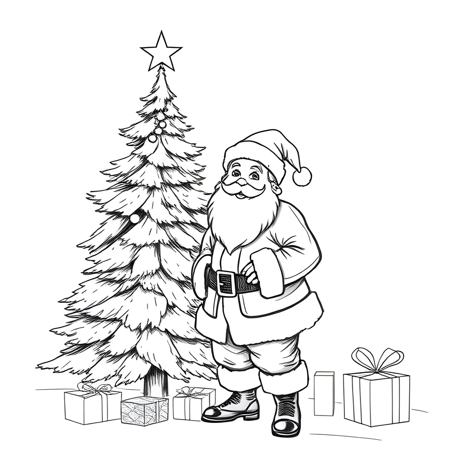 Sapin de Noël et Père Noël