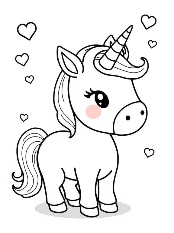 Croquis de licorne à télécharger gratuitement