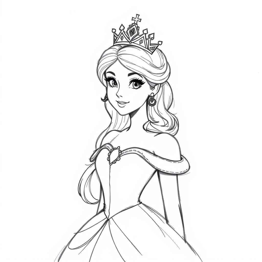 Télécharger des croquis gratuits de Barbie Princesse en PDF