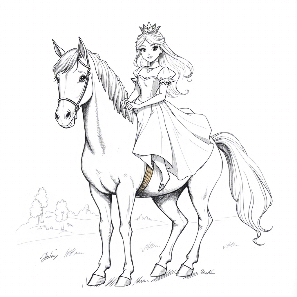 Télécharger gratuitement des croquis de Barbie Princesse en PDF