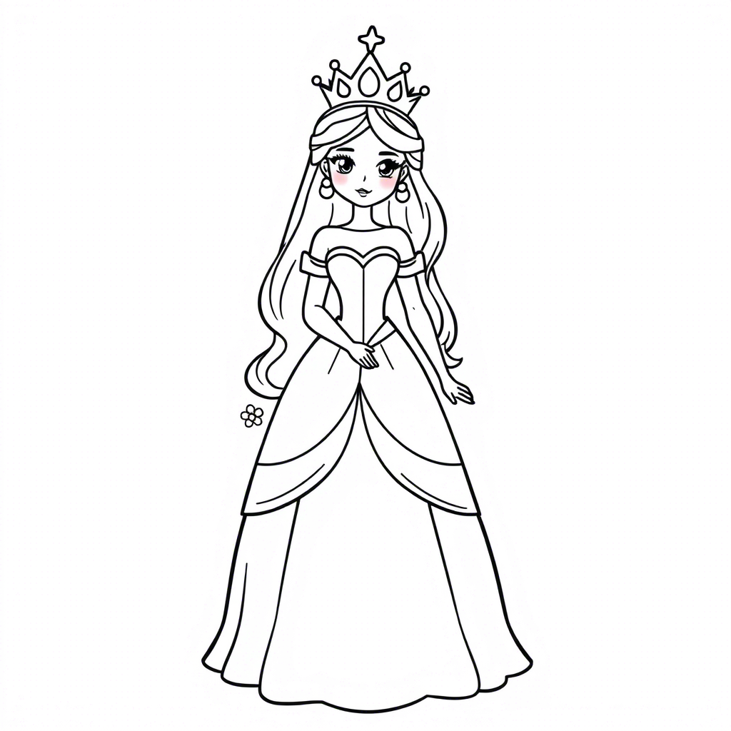 Télécharger gratuitement un croquis de Princesse mignonne