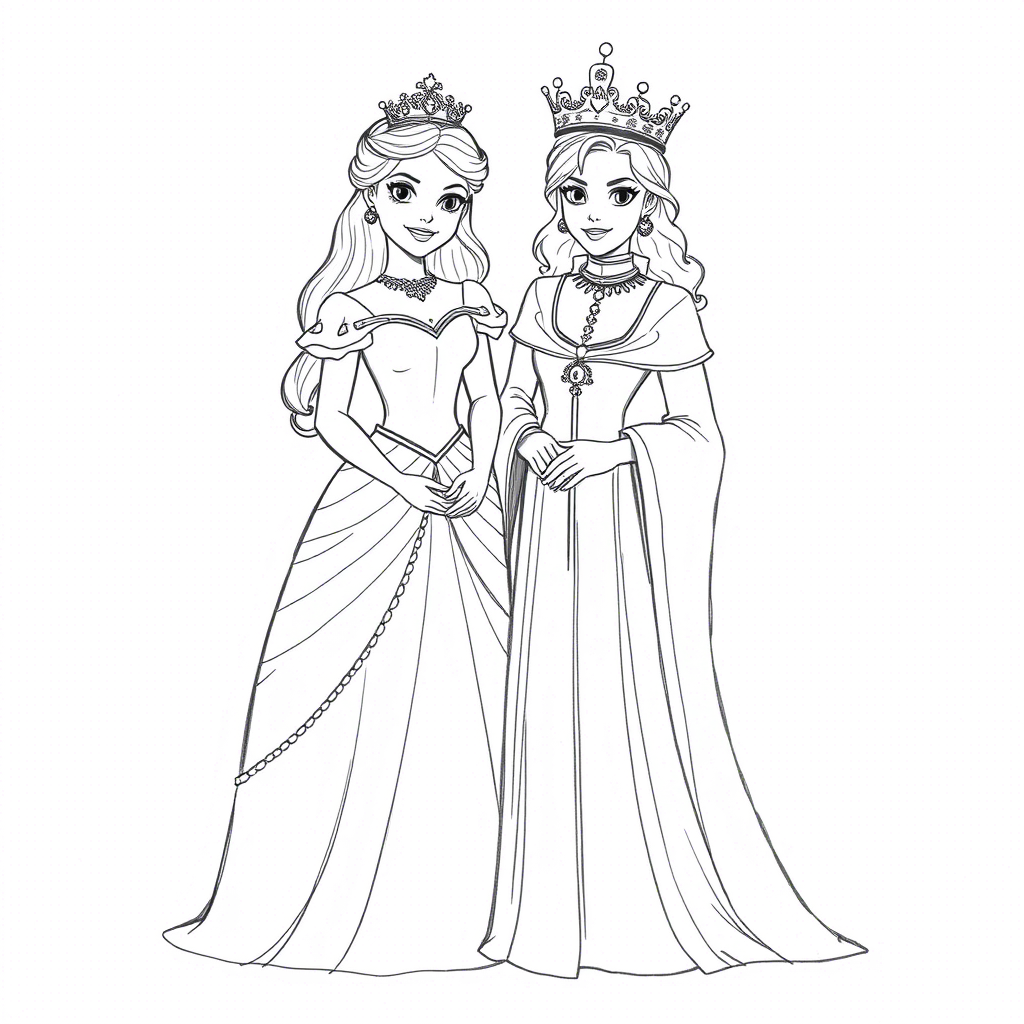 Téléchargement gratuit de croquis de belles princesses