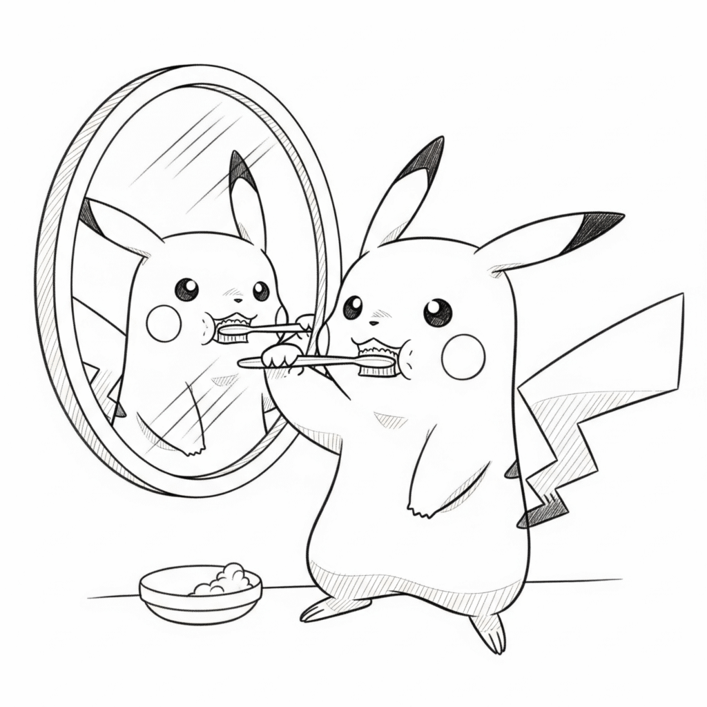 Coloriage Pikachu à télécharger gratuitement