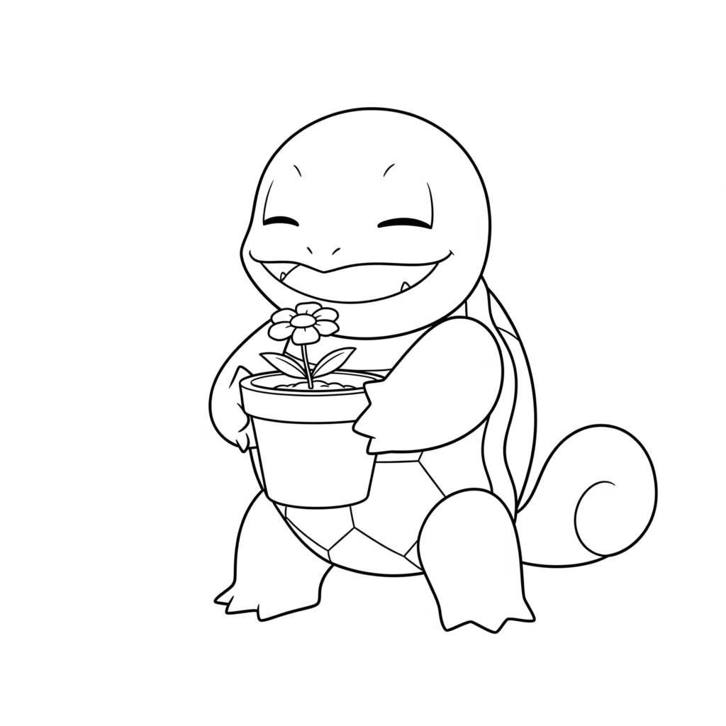 Coloriage carapuce a imprimer gratuit