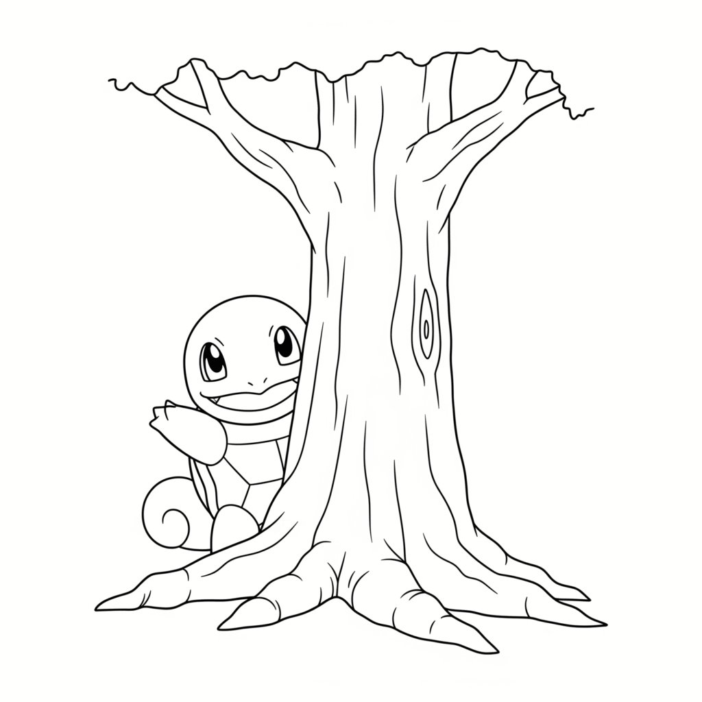 Coloriage mignon carapuce a imprimer gratuit