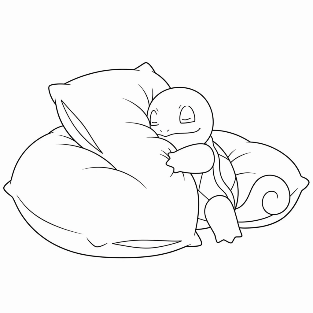 Dessin mignon carapuce a imprimer gratuit