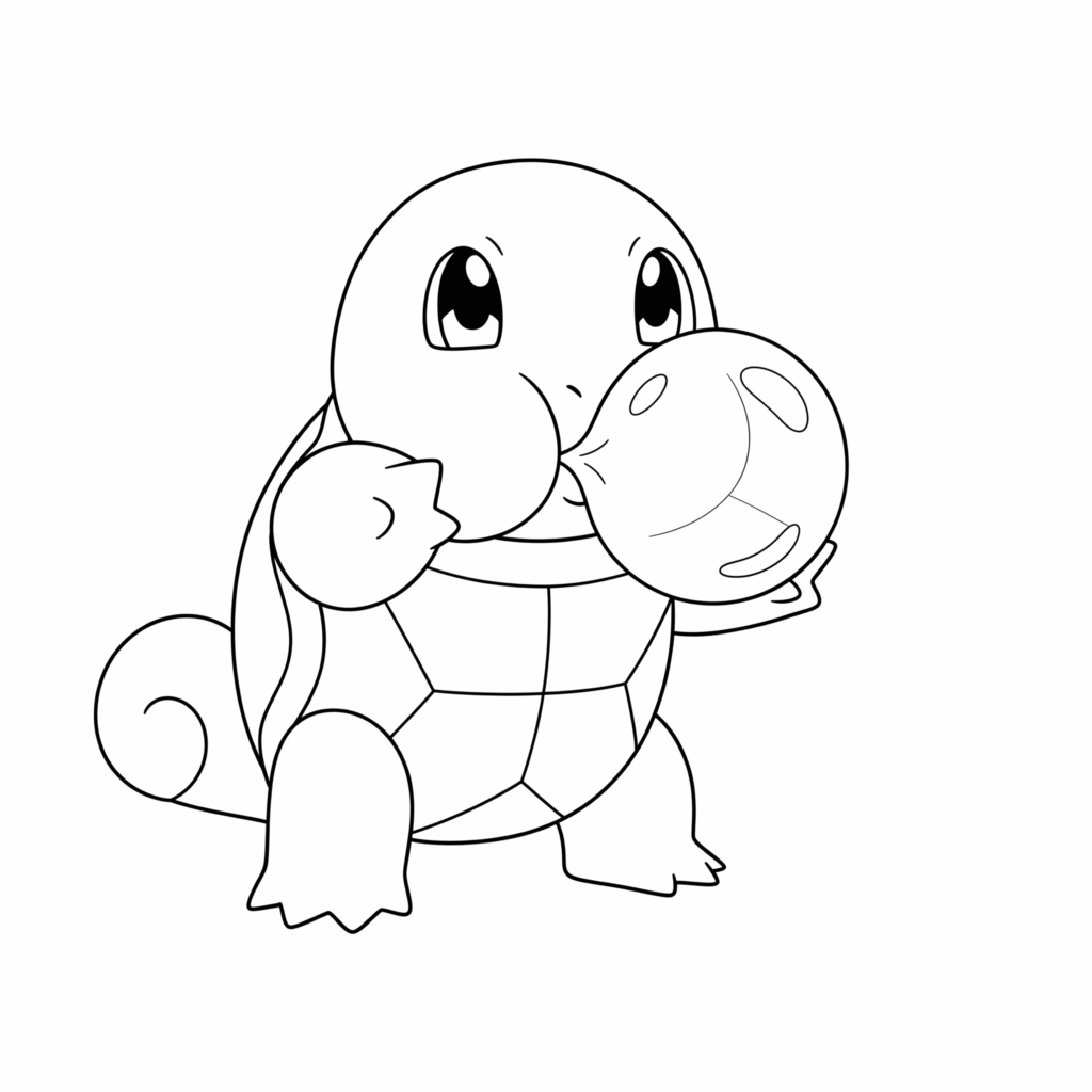 Dessin imprimer mignon carapuce gratuit