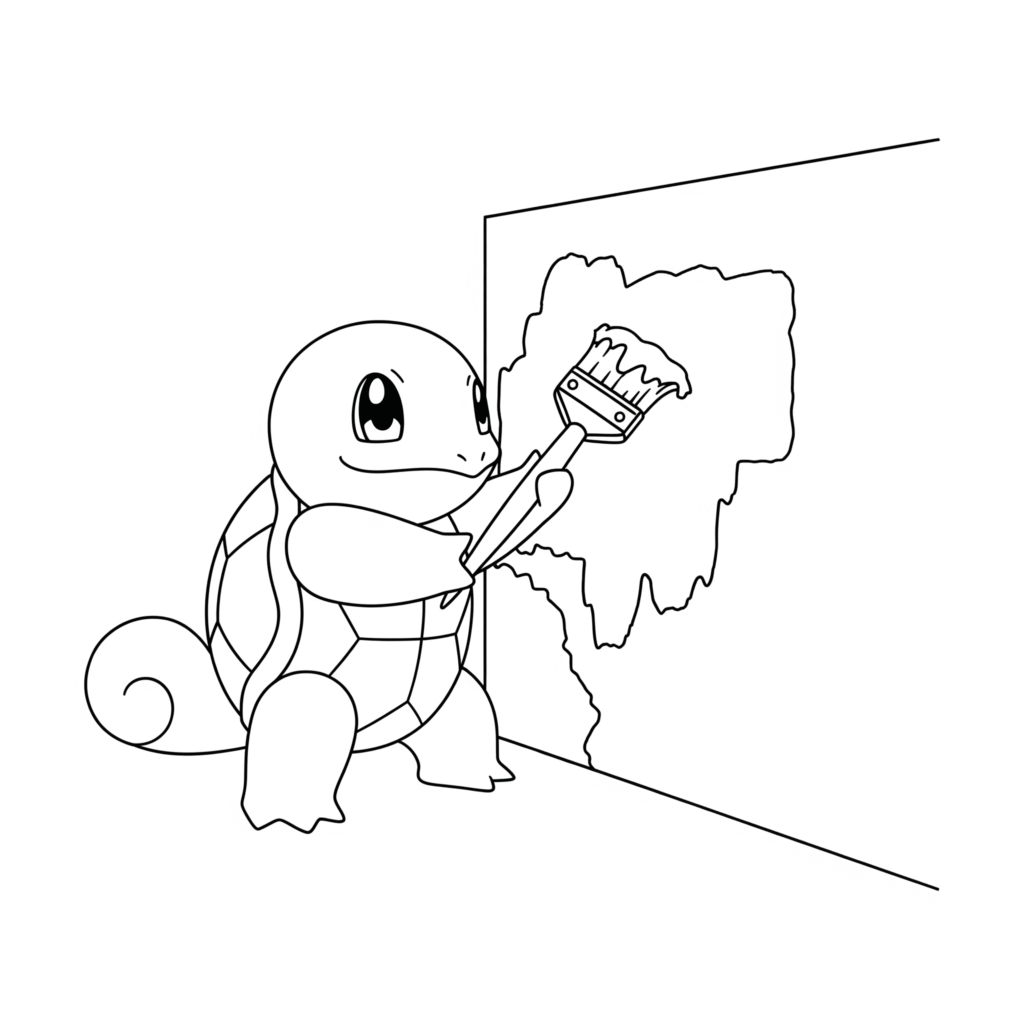 Imprimer coloriage mignon carapuce gratuit