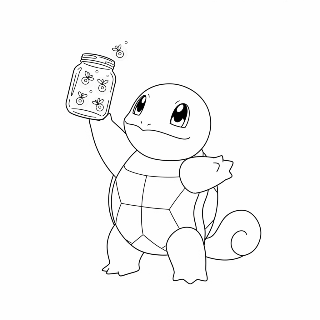 Carapuce mignon coloriage a imprimer gratuit