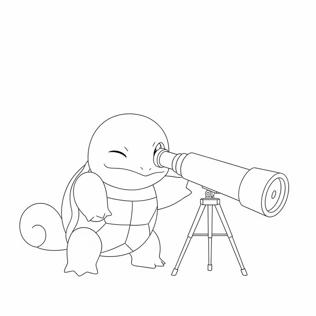 Dessin carapuce a imprimer gratuit