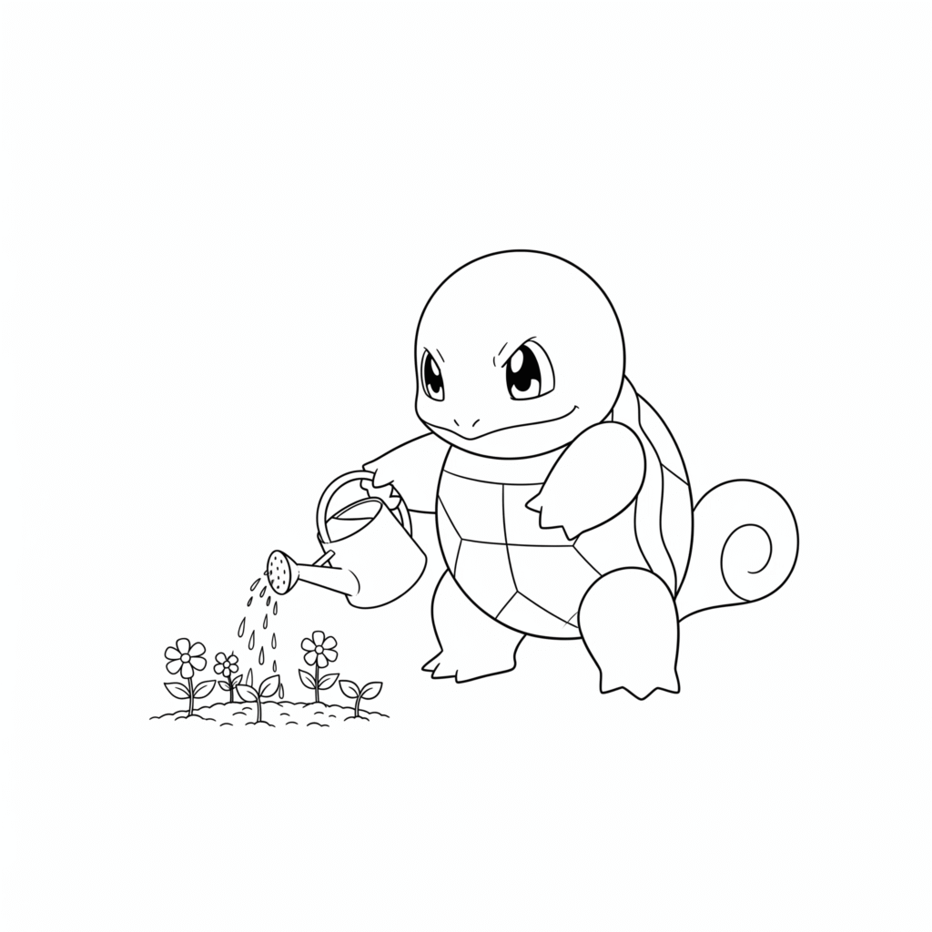 Dessin imprimer carapuce gratuit