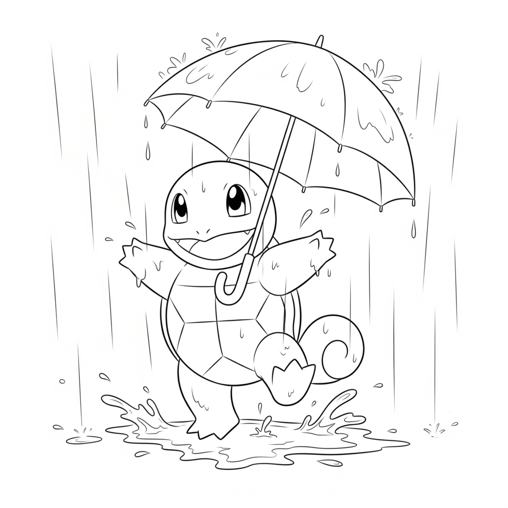 Imprimer coloriage carapuce gratuit