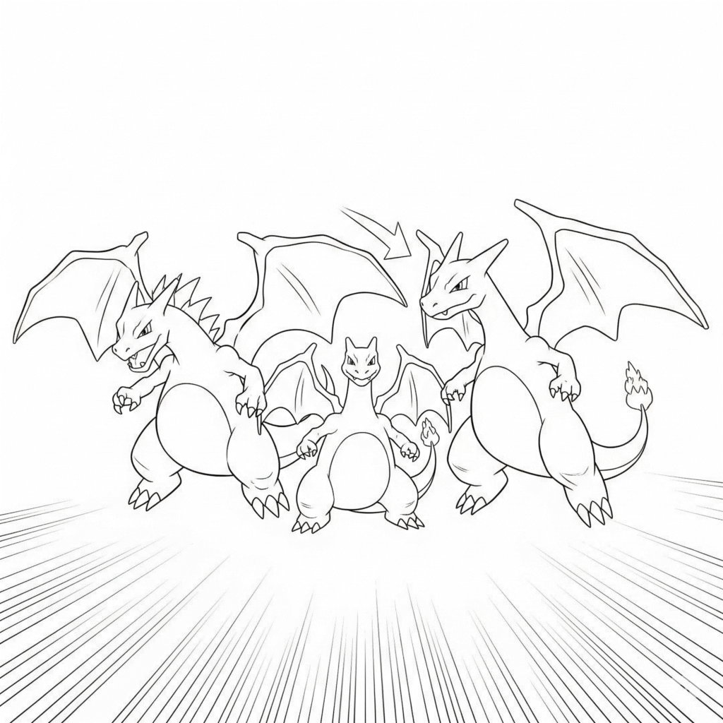 Imprimer des dessin dracaufeu gratuit