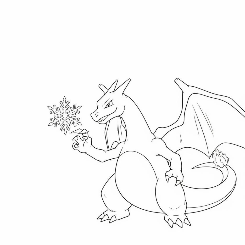 Imprimer dessin mignon dracaufeu gratuit