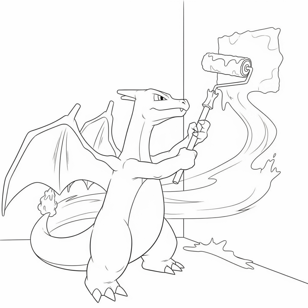 Imprimer un dessin dracaufeu gratuit