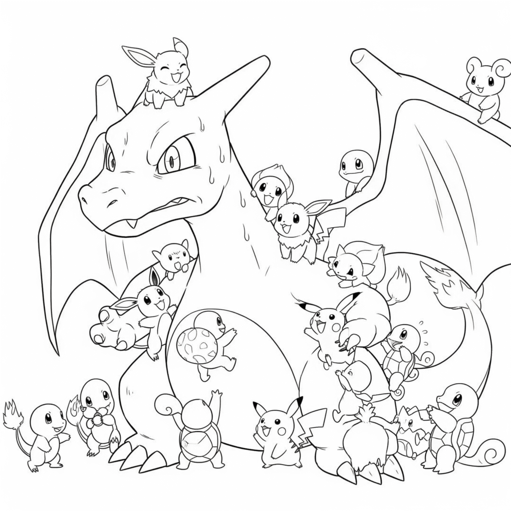 Dessin imprimer dracaufeu telecharger