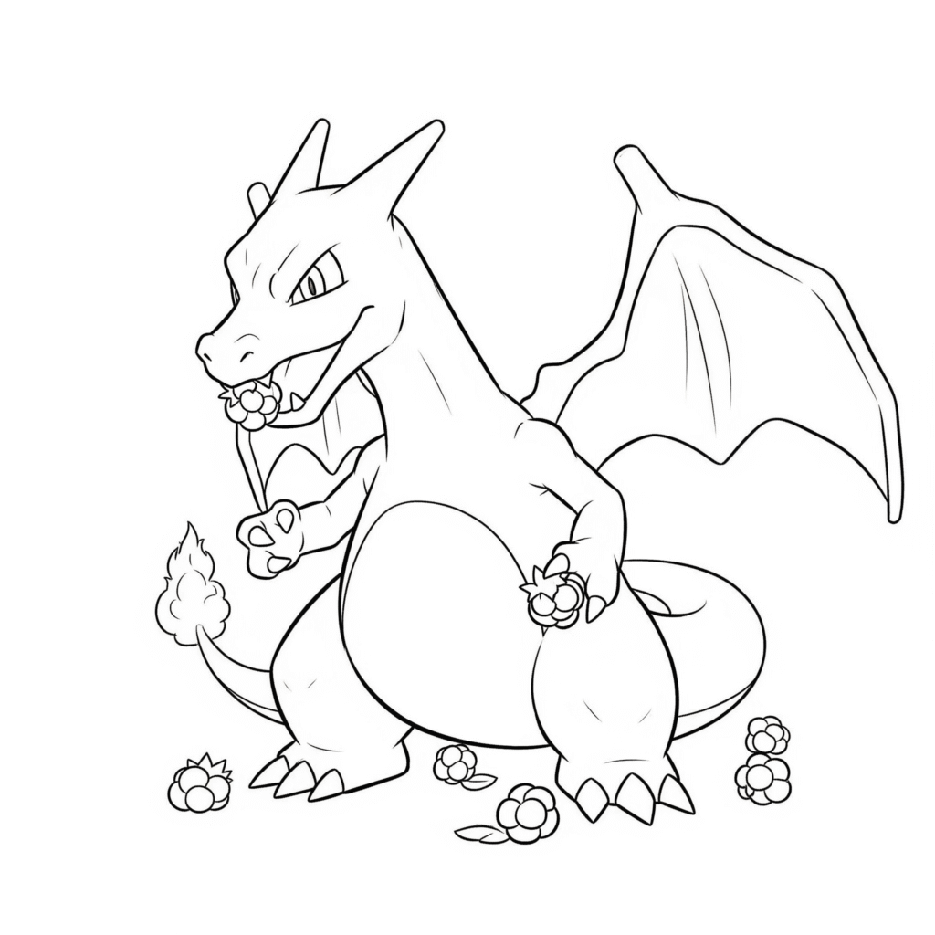 Imprimer dessin dracaufeu gratuit