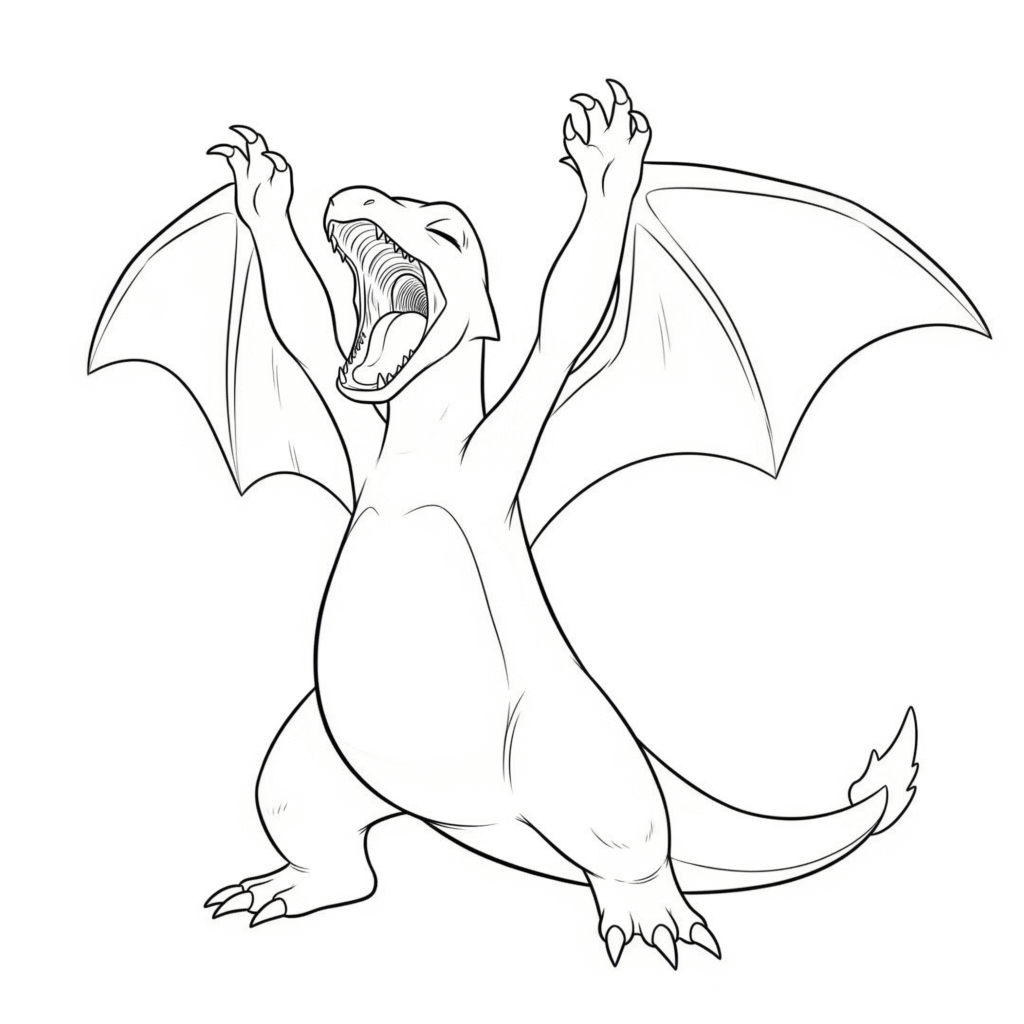 Dessin dracaufeu a imprimer gratuit